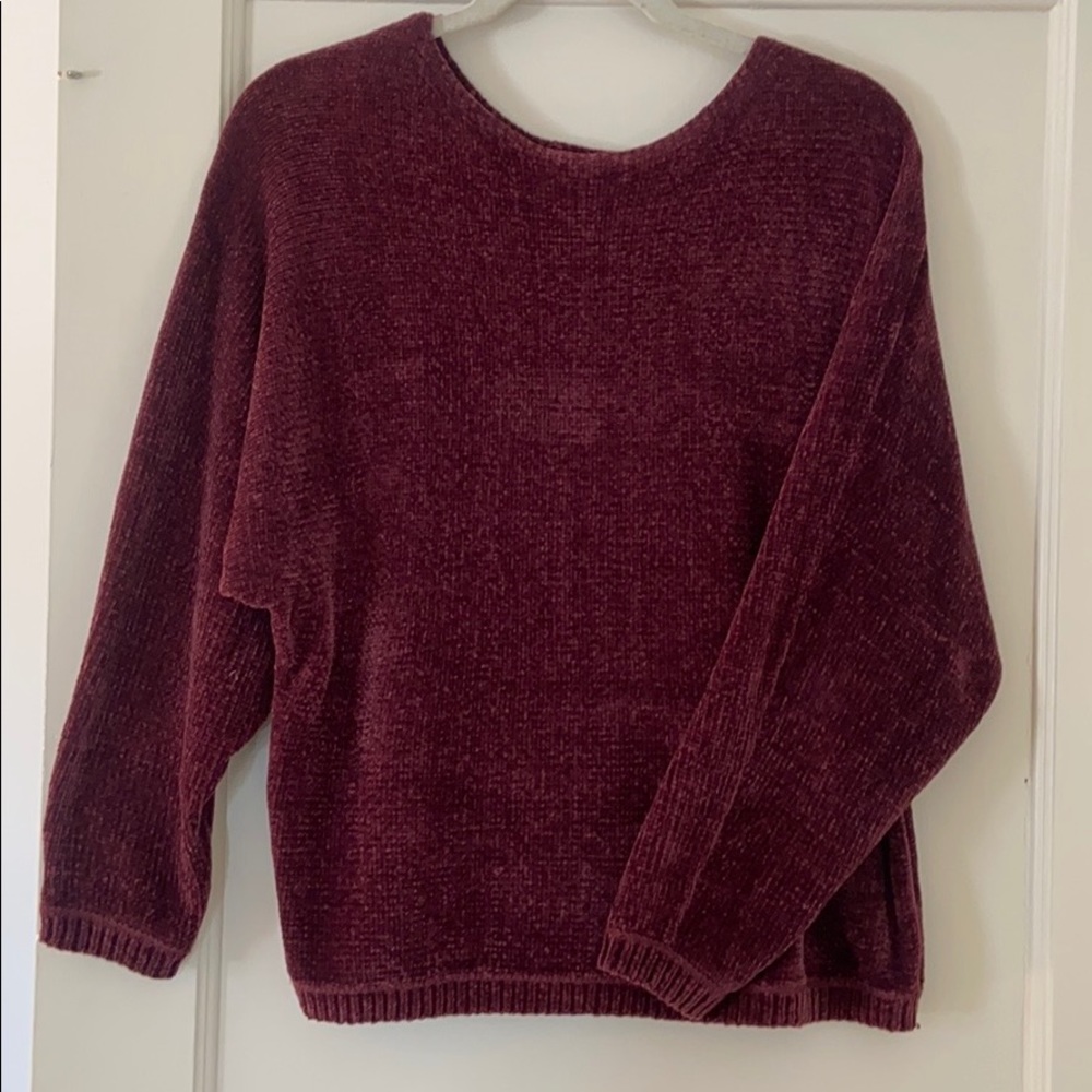 Burgundy Chenille Sweater
